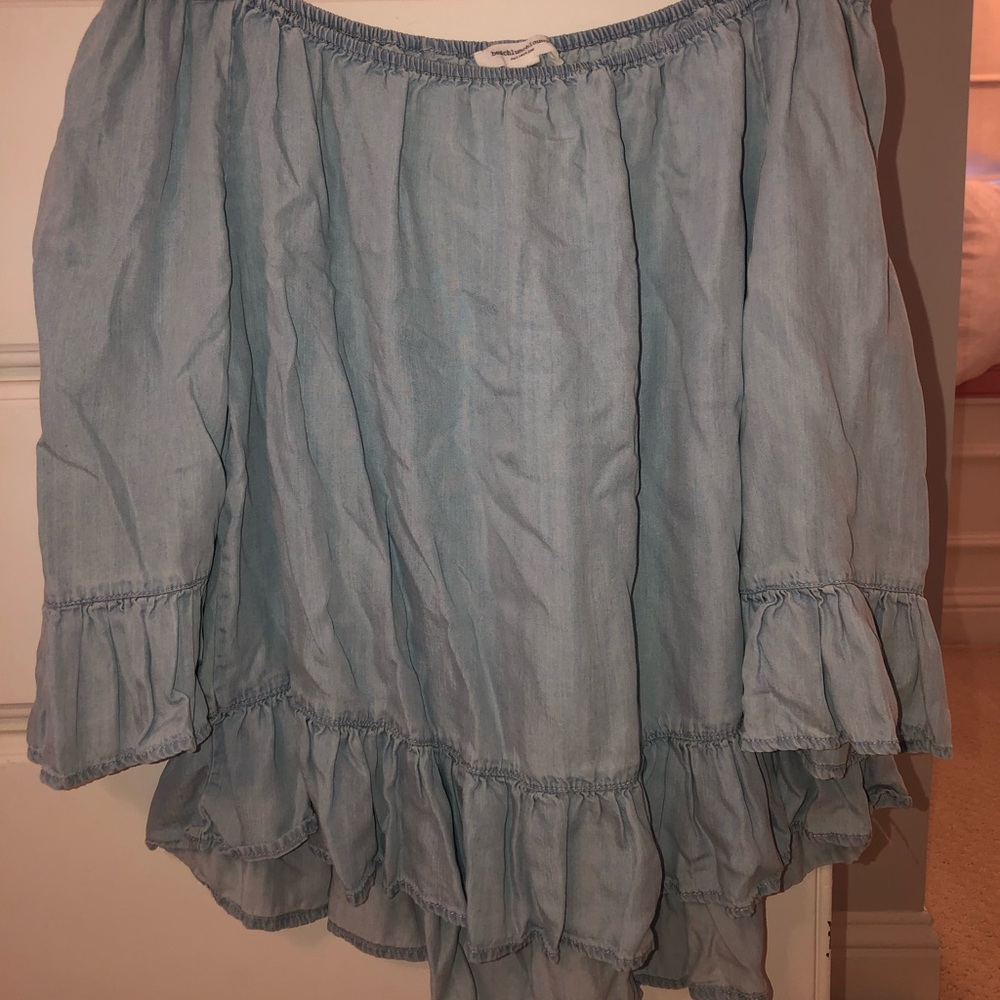 Blue off the shoulder blouse size M